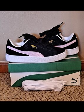 Puma Suede XL Classic Sneakers  Black Whisp Of Pink Size 9